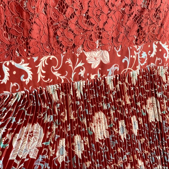 🍄 Anthro {Plenty by Tracy Reese} Maroon Arcadia Dress🍁 - Picture 5 of 6